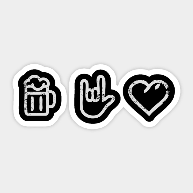 beer metal love Sticker by manuvila